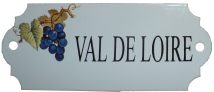 Emaljskylt med texten Val De Loire