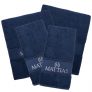 4-pack handdukar med namn – Navy crown