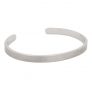 Stålarmband, Cuff “Live passionately”, silver