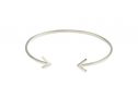 Strict Plain Bangle Arrow Silver, Armband Syster P