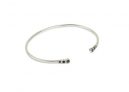 Tiny Classy Bangle Silver Black, Armband, Syster P