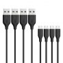 Anker PowerLine Mikro-USB kabel, 30cm (4-pack)