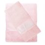 2-pack handdukar med namn – Crown pink