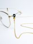 Thin gold chain eyewear